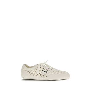 Prada Beige Fabric Low Top Women's Sneakers